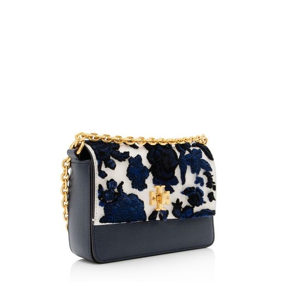 Tory Burch Leather Velvet Kira Fil Coupe Mini Shoulder Bag - Picture 2 of 8